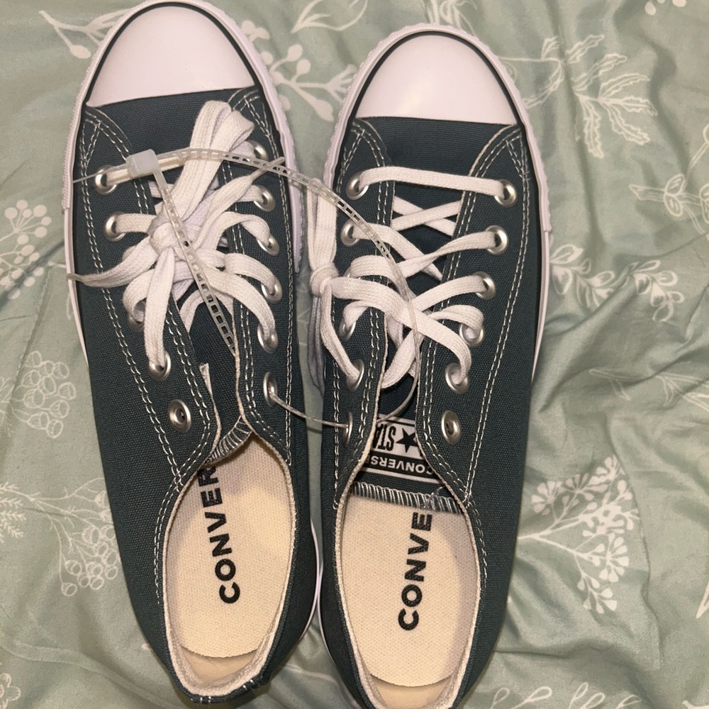 Converse Low Top Dark Teal Canvas Sneakers